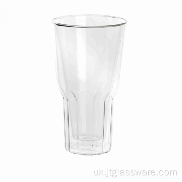 Красиві скляні чашки з подвійними стінками